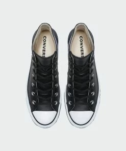 Women's Converse Clean Leather Platform Chuck Taylor All Star Shoes Black BLACK -converse outlet shop Women s Converse Clean Leather Platform Chuck Taylor All Star Shoes Black 561675C 07