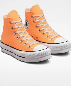 Women's Converse Chuck Taylor All Star Lift Platform Shoes Peach Beam ORANGE -converse outlet shop Women sConverseChuckTaylorAllStarLiftPlatformShoesPeachBeam A03052F4